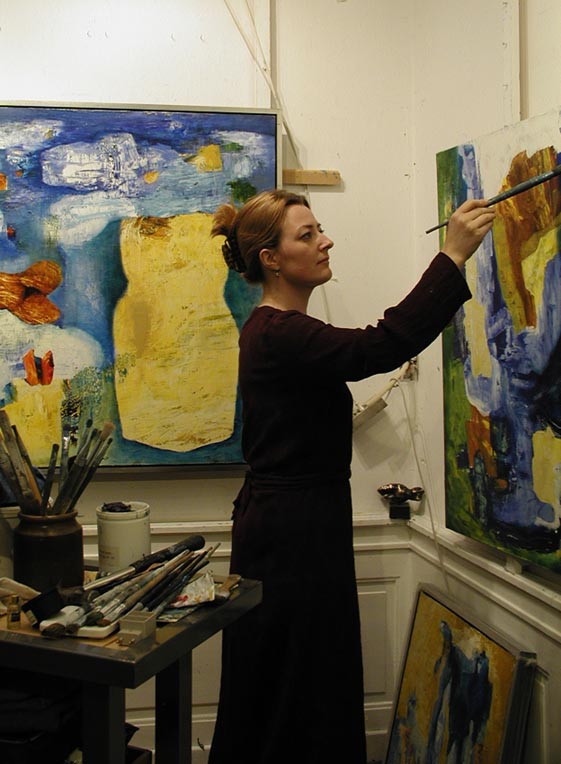 Karin Toftild i atelier